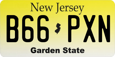 NJ license plate B66PXN