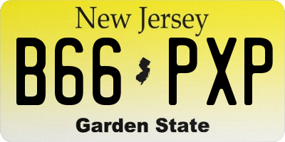 NJ license plate B66PXP