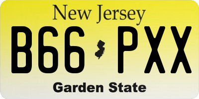 NJ license plate B66PXX