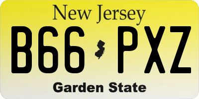 NJ license plate B66PXZ
