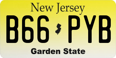 NJ license plate B66PYB