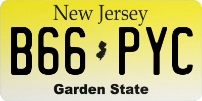NJ license plate B66PYC