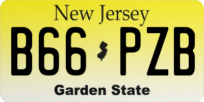 NJ license plate B66PZB