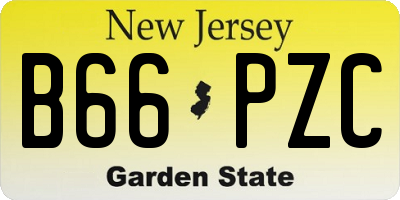 NJ license plate B66PZC