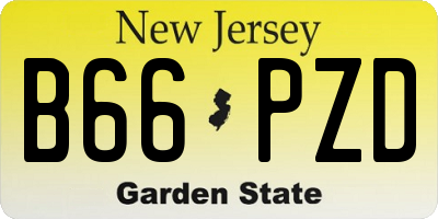 NJ license plate B66PZD
