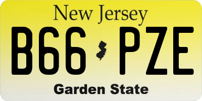 NJ license plate B66PZE