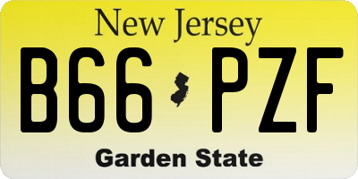 NJ license plate B66PZF