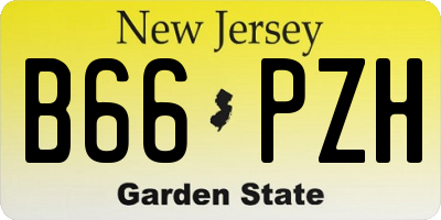 NJ license plate B66PZH