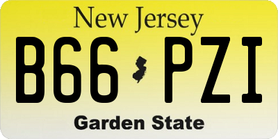 NJ license plate B66PZI