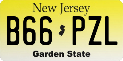 NJ license plate B66PZL