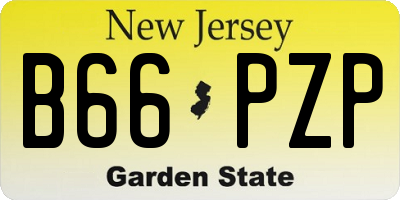NJ license plate B66PZP