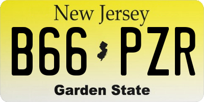 NJ license plate B66PZR