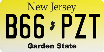 NJ license plate B66PZT