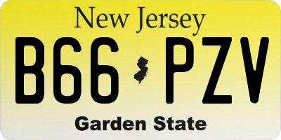 NJ license plate B66PZV