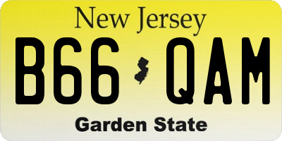 NJ license plate B66QAM