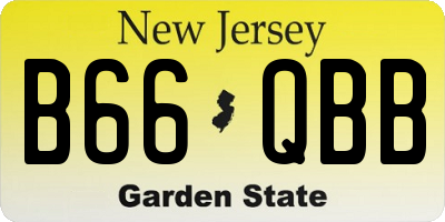 NJ license plate B66QBB