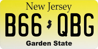 NJ license plate B66QBG