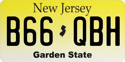 NJ license plate B66QBH