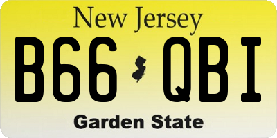 NJ license plate B66QBI