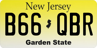 NJ license plate B66QBR