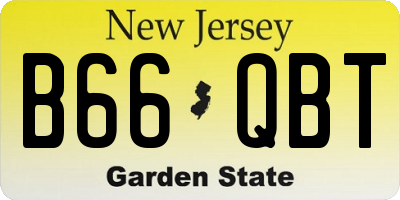 NJ license plate B66QBT