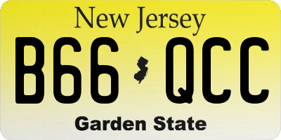 NJ license plate B66QCC
