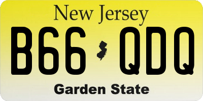 NJ license plate B66QDQ