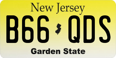 NJ license plate B66QDS