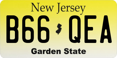 NJ license plate B66QEA
