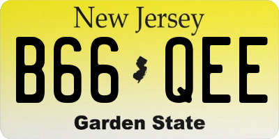 NJ license plate B66QEE
