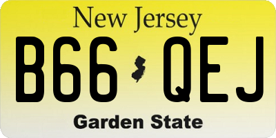 NJ license plate B66QEJ