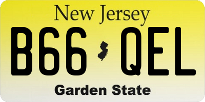 NJ license plate B66QEL