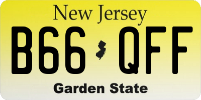 NJ license plate B66QFF