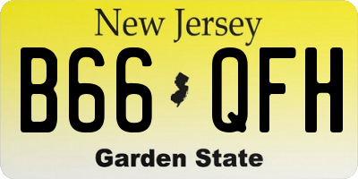 NJ license plate B66QFH