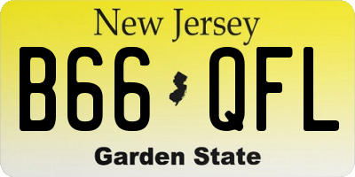 NJ license plate B66QFL
