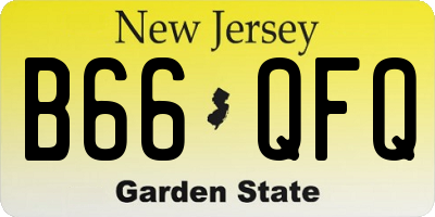 NJ license plate B66QFQ