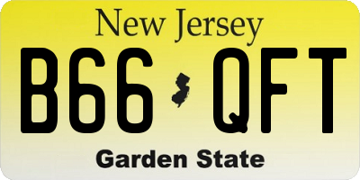 NJ license plate B66QFT