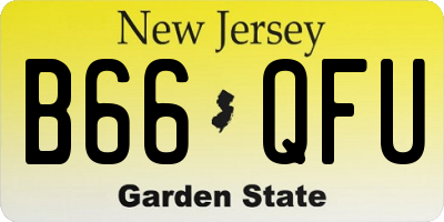 NJ license plate B66QFU