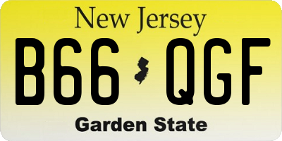 NJ license plate B66QGF