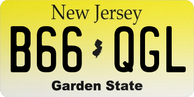 NJ license plate B66QGL