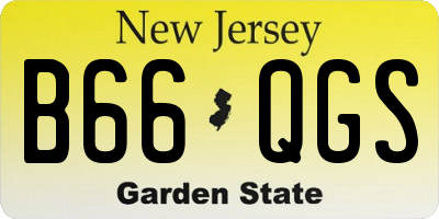 NJ license plate B66QGS