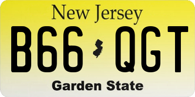 NJ license plate B66QGT