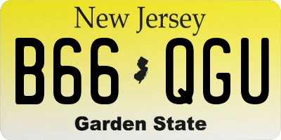 NJ license plate B66QGU