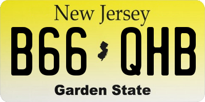 NJ license plate B66QHB