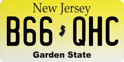 NJ license plate B66QHC