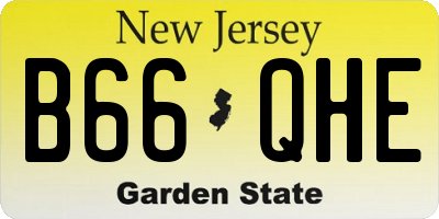 NJ license plate B66QHE