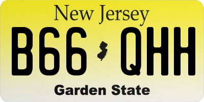 NJ license plate B66QHH