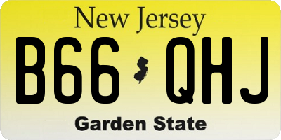 NJ license plate B66QHJ