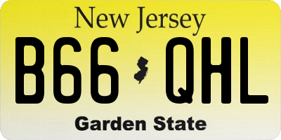 NJ license plate B66QHL