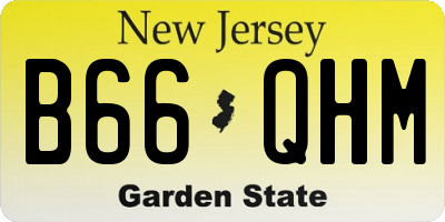 NJ license plate B66QHM